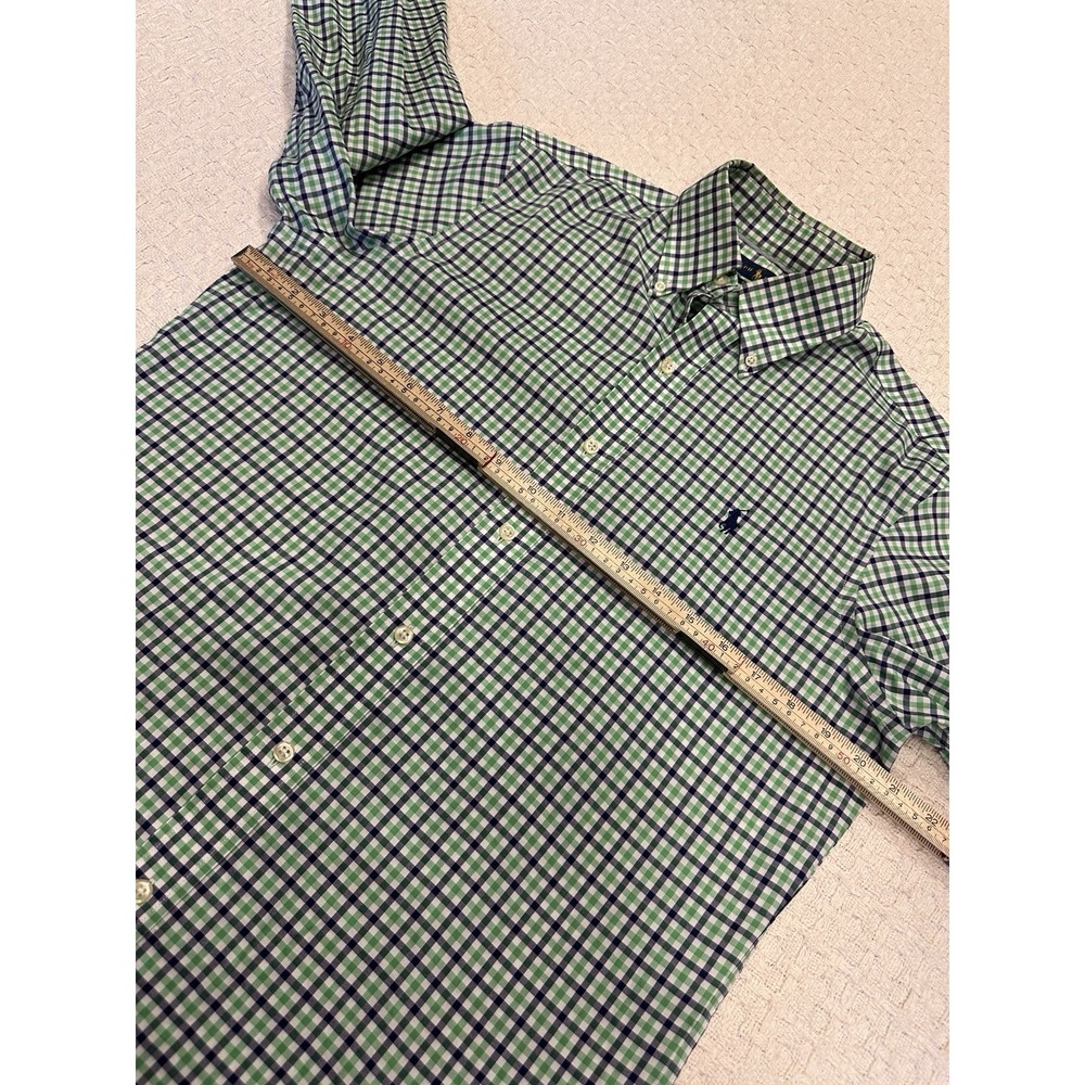 Ralph Lauren Men's Shirt Small Non-Iron Button Down Green Check - Picture 6 of 9
